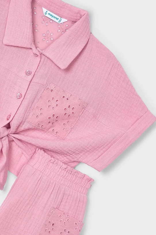 Pamučna dječja trenirka Mayoral roza 3210.6K.Mini.PPYA