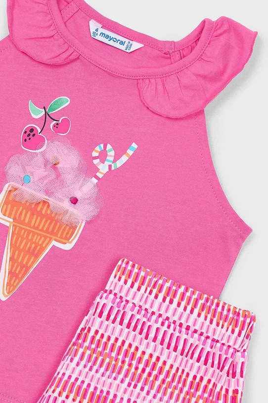 Dievča Detská bavlnená súprava Mayoral 3214.6P.Mini.PPYA ružová
