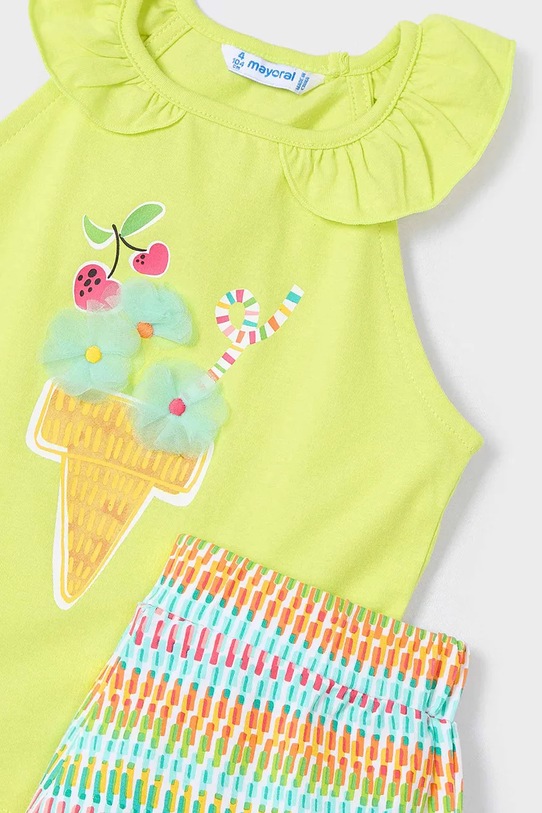 Mayoral set de bumbac pentru copii verde 3214.6P.Mini.PPYA