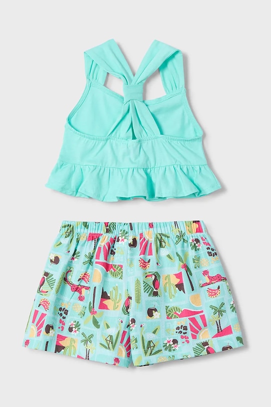 Mayoral set de bumbac pentru copii 3215.6Q.Mini.PPYA turcoaz SS25