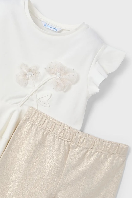 Detská bavlnená súprava Mayoral béžová 3704.6A.Mini.PPYA