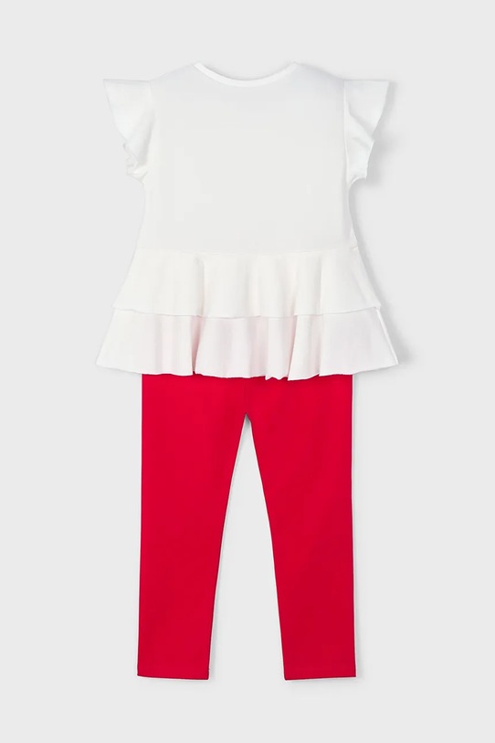 Mayoral komplet bawełniany dziecięcy 3704.6A.Mini.PPYA czerwony SS25