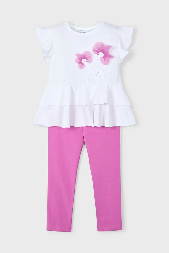 Mayoral set de bumbac pentru copii 3704.6A.Mini.PPYA roz SS25