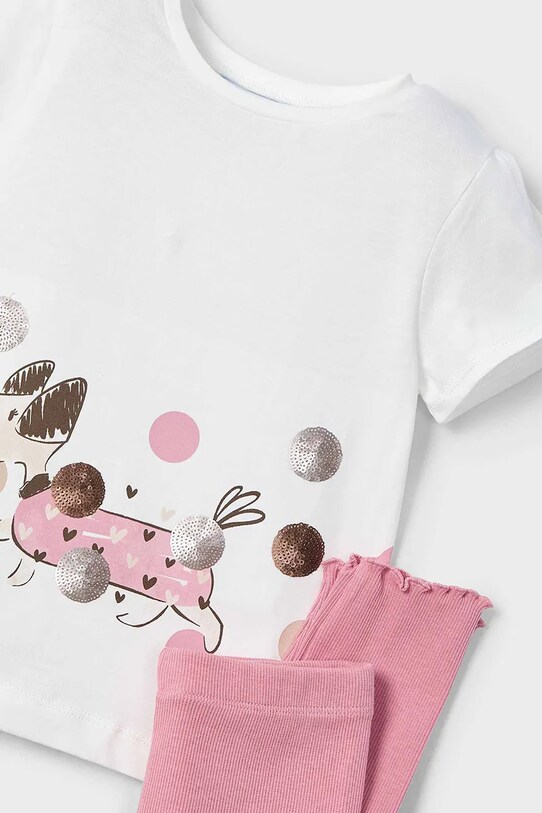 Fete Mayoral set de bumbac pentru copii 3706.6E.Mini.PPYA roz