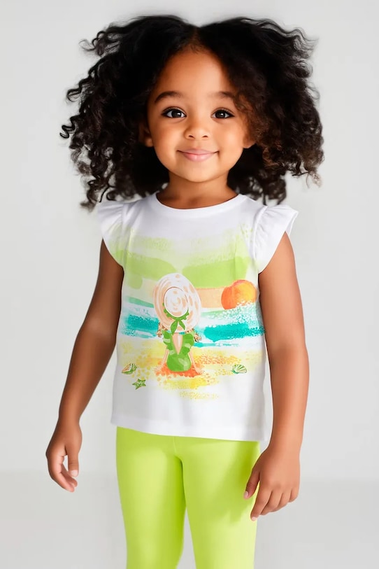 Mayoral set de bumbac pentru copii bumbac verde 3711.6N.Mini.PPYA