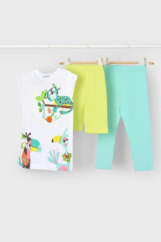 Pamučna dječja trenirka Mayoral pletivo tirkizna 3712.6Q.Mini.PPYA