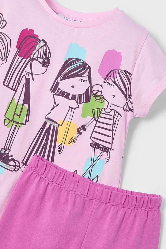 Детский комплект из хлопка Mayoral розовый 3713.6R.Mini.PPYA