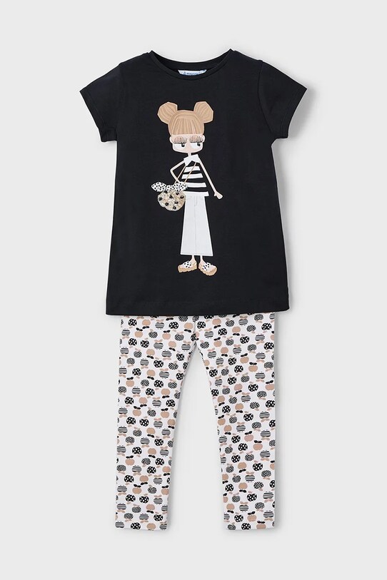 Pamučna dječja trenirka Mayoral 3713.6R.Mini.PPYA smeđa SS25