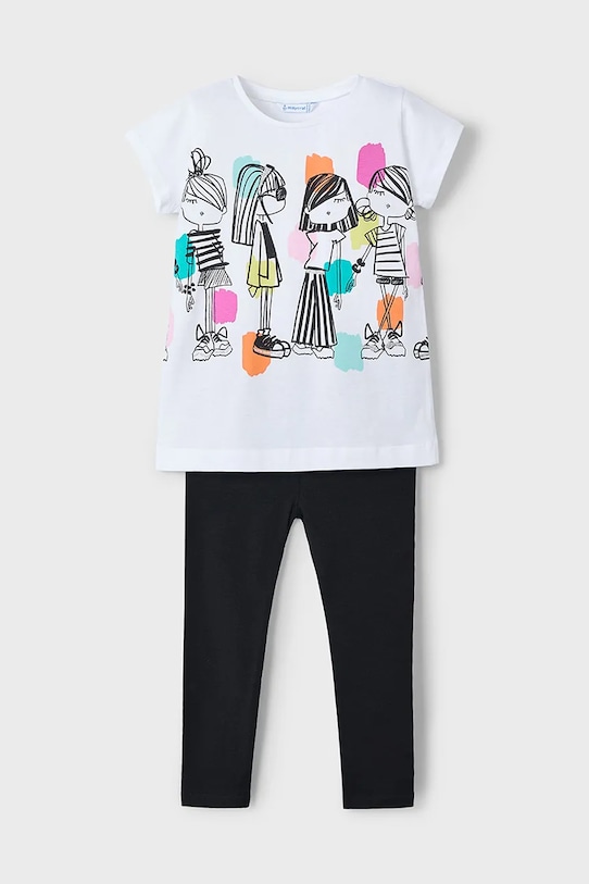 Mayoral komplet bawełniany dziecięcy nadruk szary 3713.6R.Mini.PPYA