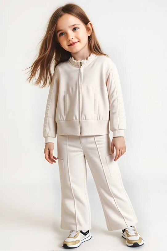 Detská tepláková súprava Mayoral s elastanom béžová 3878.6H.Mini.PPYA