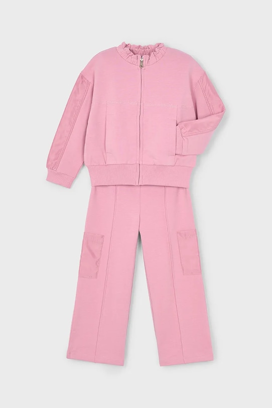 Mayoral dres dziecięcy z elastanem różowy 3878.6H.Mini.PPYA