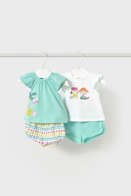 Комплект для немовлят Mayoral Newborn 2-pack візерунок бірюзовий 1671.2T.Newborn.PPYH
