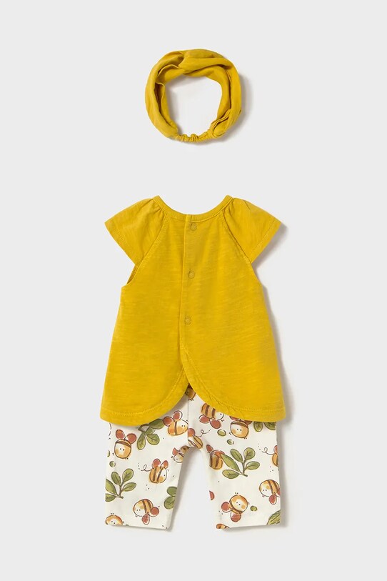 Pamučni komplet za bebe Mayoral Newborn 1763.2Q.Newborn.PPYH zlatna SS25