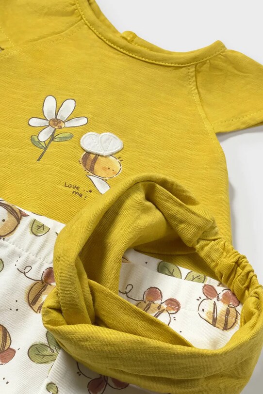 Djevojčice Pamučni komplet za bebe Mayoral Newborn 1763.2Q.Newborn.PPYH zlatna