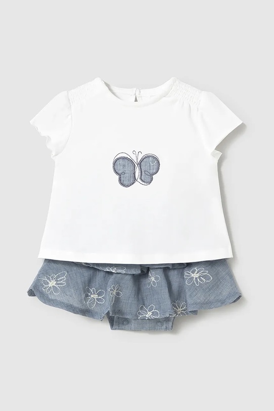 Mayoral Newborn komplet bawełniany niemowlęcy wzorzyste niebieski 1853.2D.Newborn.PPYH