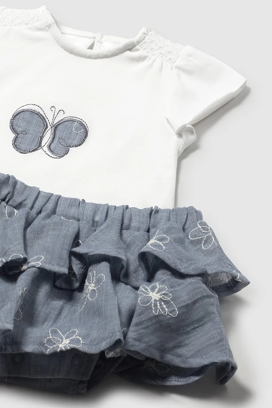 Dziewczynka Mayoral Newborn komplet bawełniany niemowlęcy 1853.2D.Newborn.PPYH niebieski