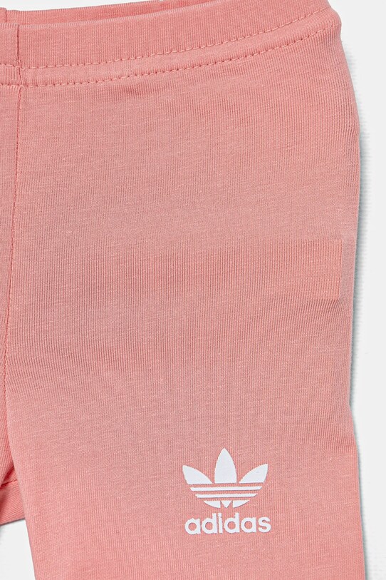 Дитячий бавовняний комплект adidas Originals помаранчевий JI5835