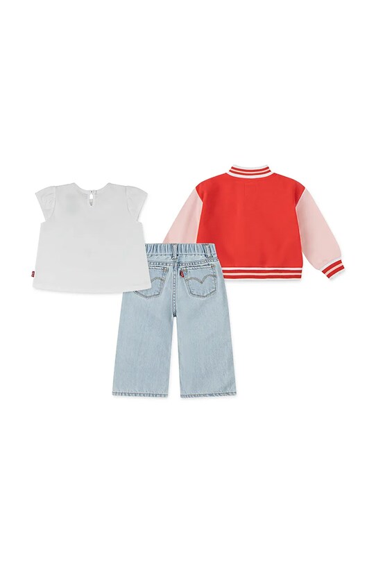 Levi's compleu BOMBER TEE AND WIDE PANT S 1EM259 rosu SS25