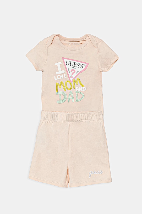 Guess komplet niemowlęcy dzianina różowy H5GW08.K6YW0.PPYA