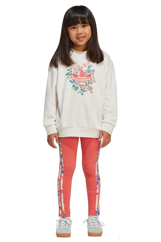 adidas Originals komplet dresowy dziecięcy dzianina beżowy JD0496