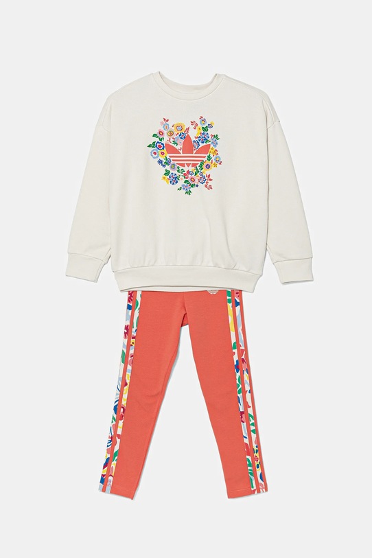 adidas Originals komplet dresowy dziecięcy JD0496 beżowy SS25