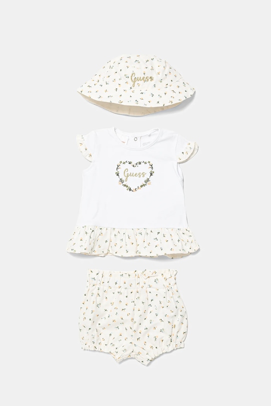 Guess komplet niemowlęcy tkanina biały S5GG07.K6YW4.PPYA