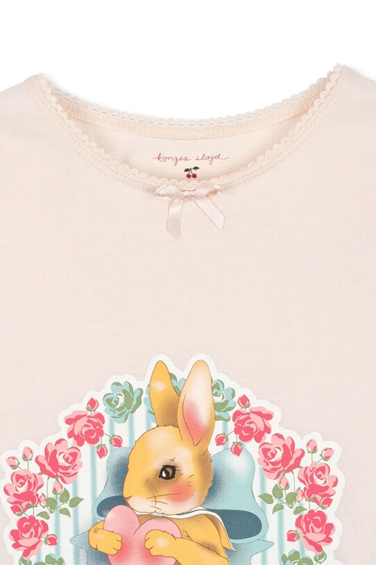 Κοριτσίστικα Παιδικό βαμβακερό σετ Konges Sløjd GIO BOW SET GOTS KS102242 ροζ