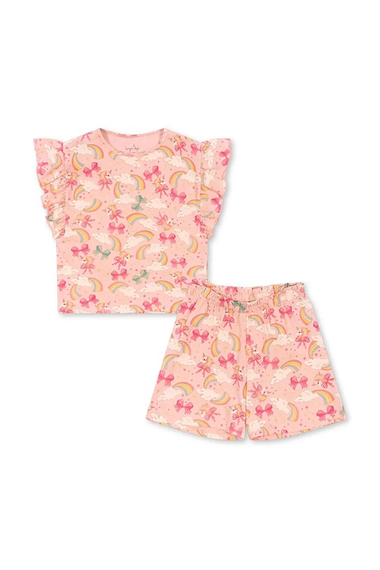 Дитячий бавовняний комплект Konges Sløjd LIN FRILL SET GOTS бавовна рожевий KS102594