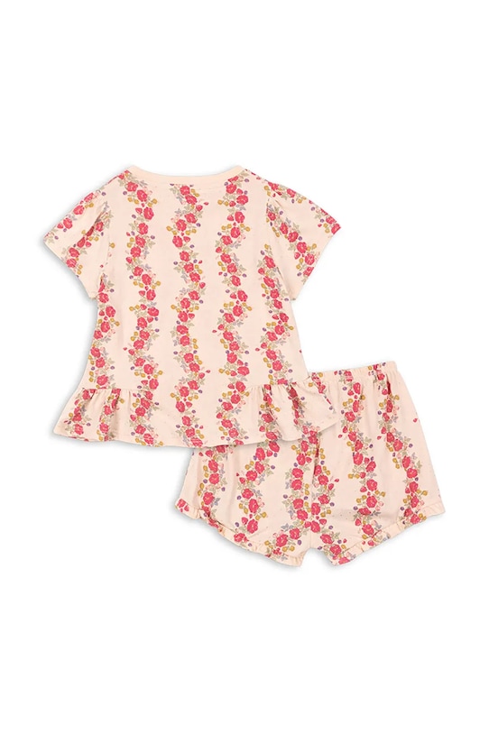 Konges Sløjd komplet bawełniany dziecięcy FAMO FRILL SET GOTS KS102601 różowy SS25