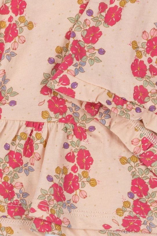 Konges Sløjd komplet bawełniany dziecięcy FAMO FRILL SET GOTS różowy KS102601