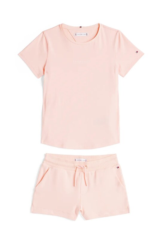 Tommy Hilfiger komplet dziecięcy KG0KG08454.128.176.PPYA pomarańczowy SS25