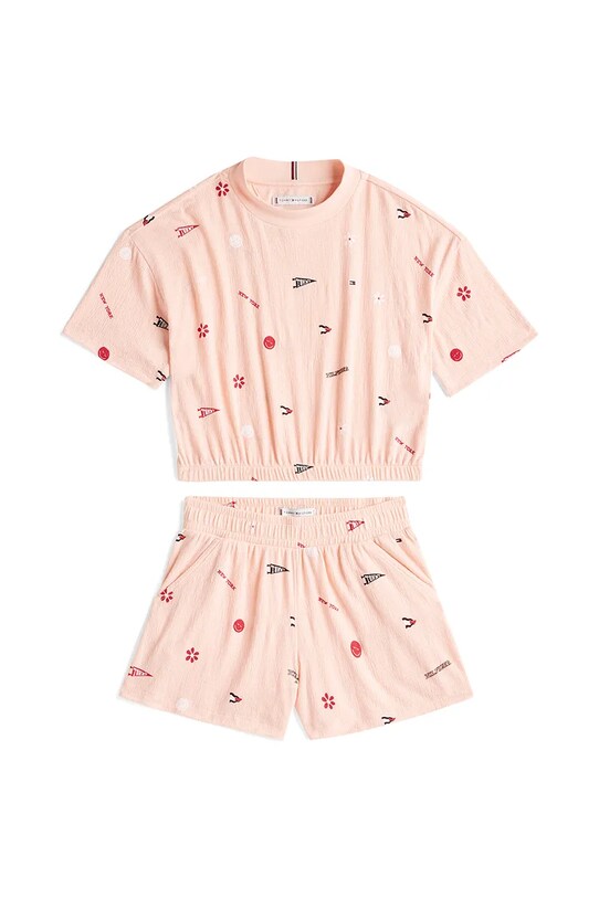 Tommy Hilfiger komplet dziecięcy KG0KG08536.74.122.PPYA pomarańczowy SS25