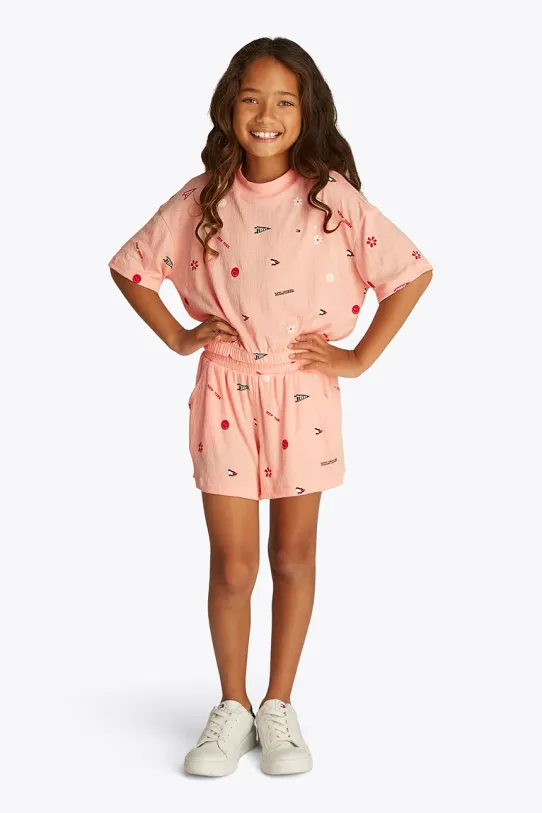 Tommy Hilfiger komplet dziecięcy wzorzyste pomarańczowy KG0KG08536.128.176.PPYA