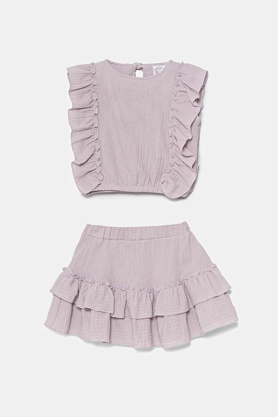 Детский комплект из хлопка Jamiks JAGIENKA II ткань фиолетовой JAGIENKA.II.Ko.JLH112.G