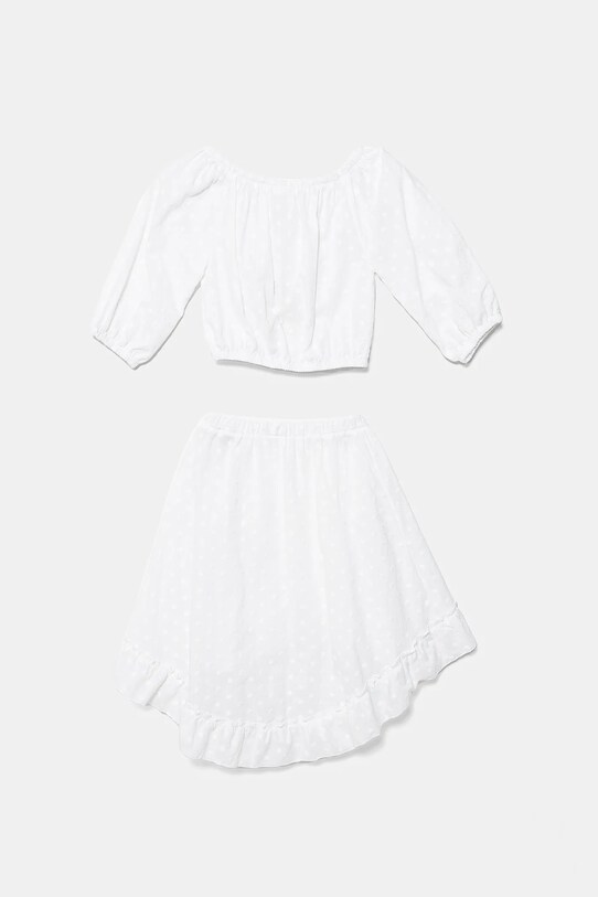 Jamiks gyerek pamut melegítő szett SAMARA 2 db SAMARA.Kom.top.JLH018.G fehér SS25
