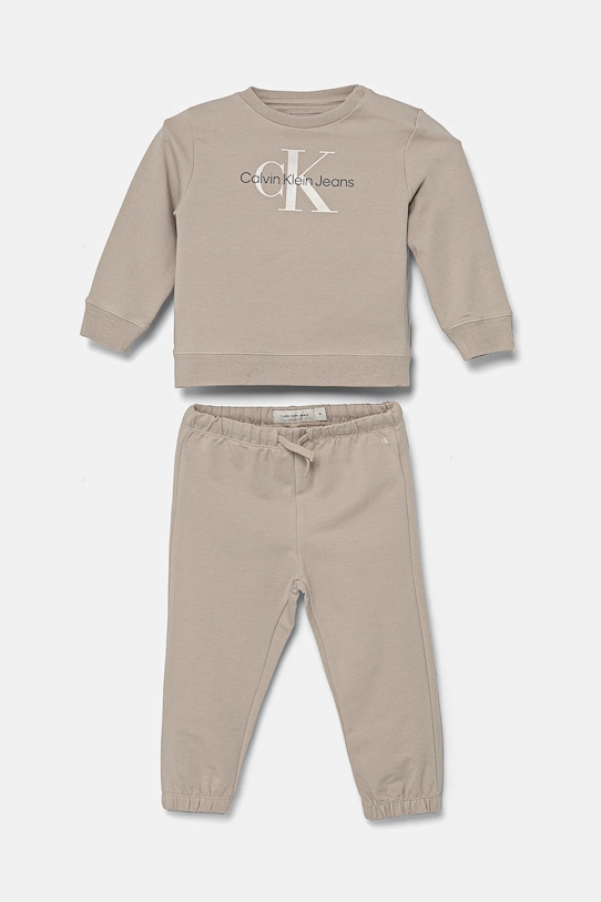 Calvin Klein Jeans dres dziecięcy z elastanem beżowy IN0IN00017.PPYA