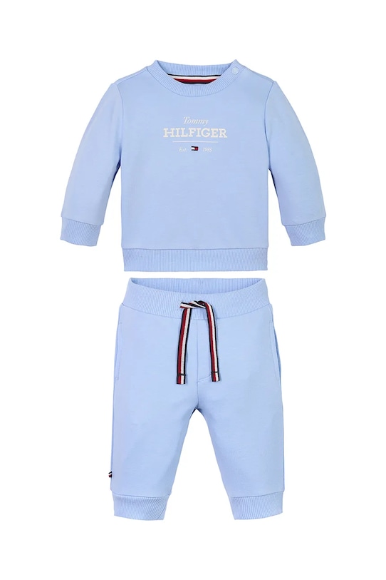 Kojenecká tepláková souprava Tommy Hilfiger pletenina modrá KN0KN01978.PPYA