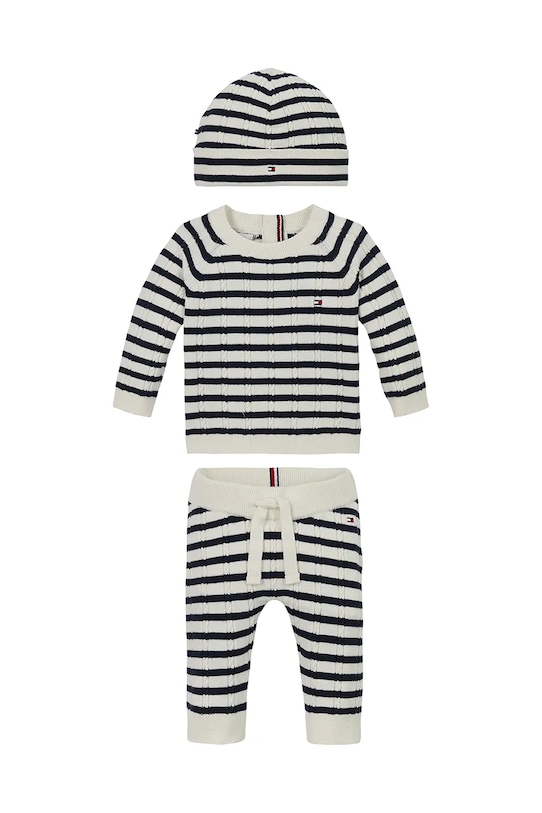 Komplet za bebe Tommy Hilfiger pletivo bež KN0KN01983.PPYA