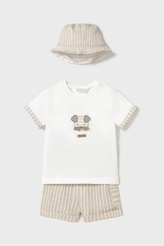 Mayoral Newborn komplet niemowlęcy wzorzyste beżowy 1201.1B.Newborn.PPYH