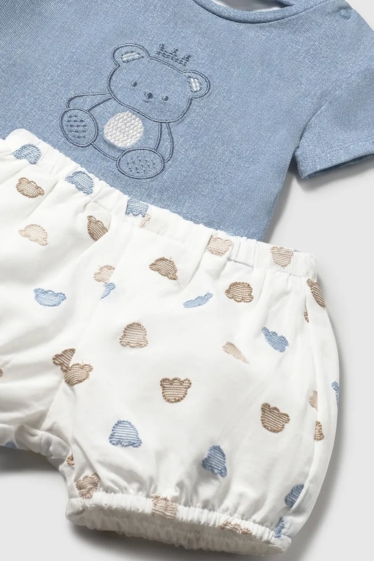 Chłopiec Mayoral Newborn komplet bawełniany niemowlęcy 1204.1E.Newborn.PPYH niebieski