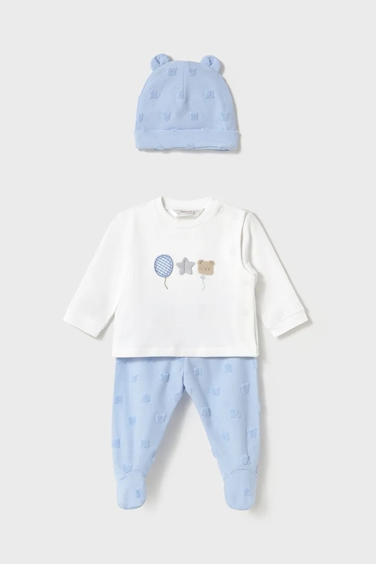 Σετ μωρού Mayoral Newborn με ελαστάν μπλε 1557.1E.Newborn.PPYH