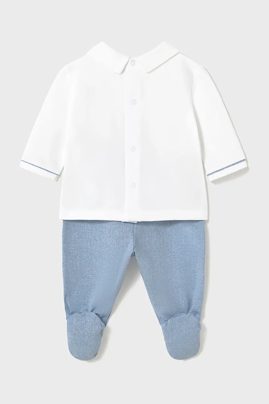 Дитячий бавовняний комплект Mayoral Newborn 1558.1F.Newborn.PPYH блакитний SS25