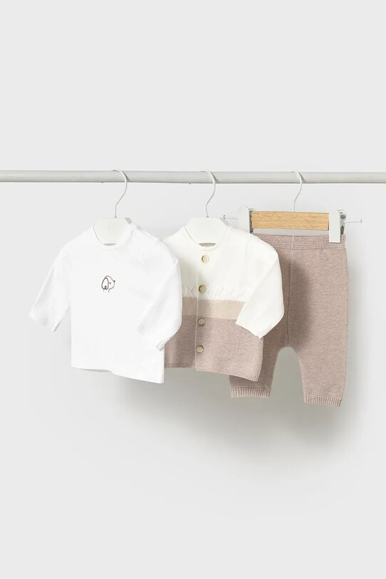 Mayoral Newborn set de bumbac pentru bebelusi uni bej 1560.1F.Newborn.PPYH