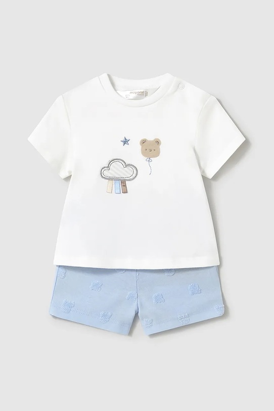 Mayoral Newborn set de bumbac pentru bebelusi 1609.1C.Newborn.PPYH albastru SS25