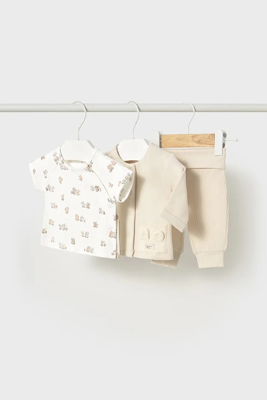 Mayoral Newborn set de bumbac pentru bebelusi bumbac bej 1877.1A.Newborn.PPYH