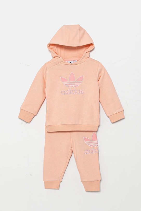 Dětská tepláková souprava adidas Originals pletenina oranžová JC6591