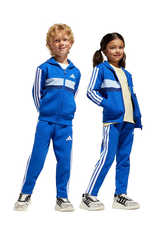 Detská tepláková súprava adidas pletenina modrá JC7488