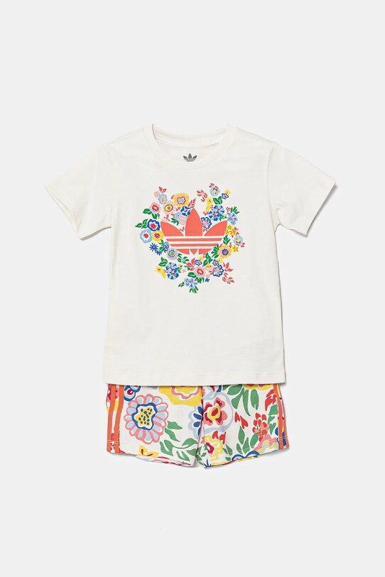 adidas Originals gyerek pamut melegítő szett 2 db dzsörzé fehér JC8013