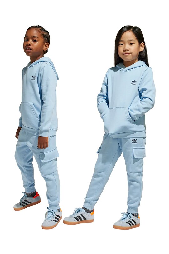 Detská tepláková súprava adidas Originals pletenina modrá JC8955