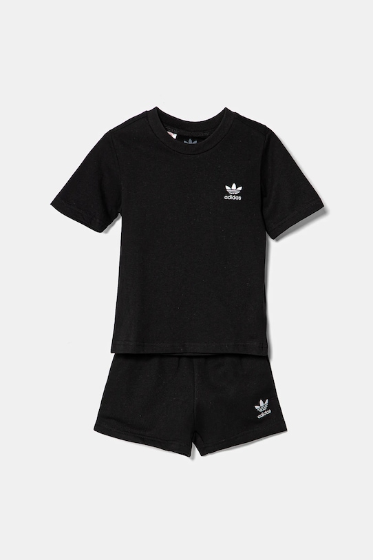 Detská bavlnená súprava adidas Originals JI5842 čierna SS25